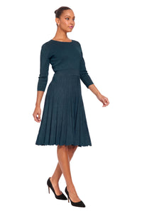 Sybil Pleated Sweater Dress