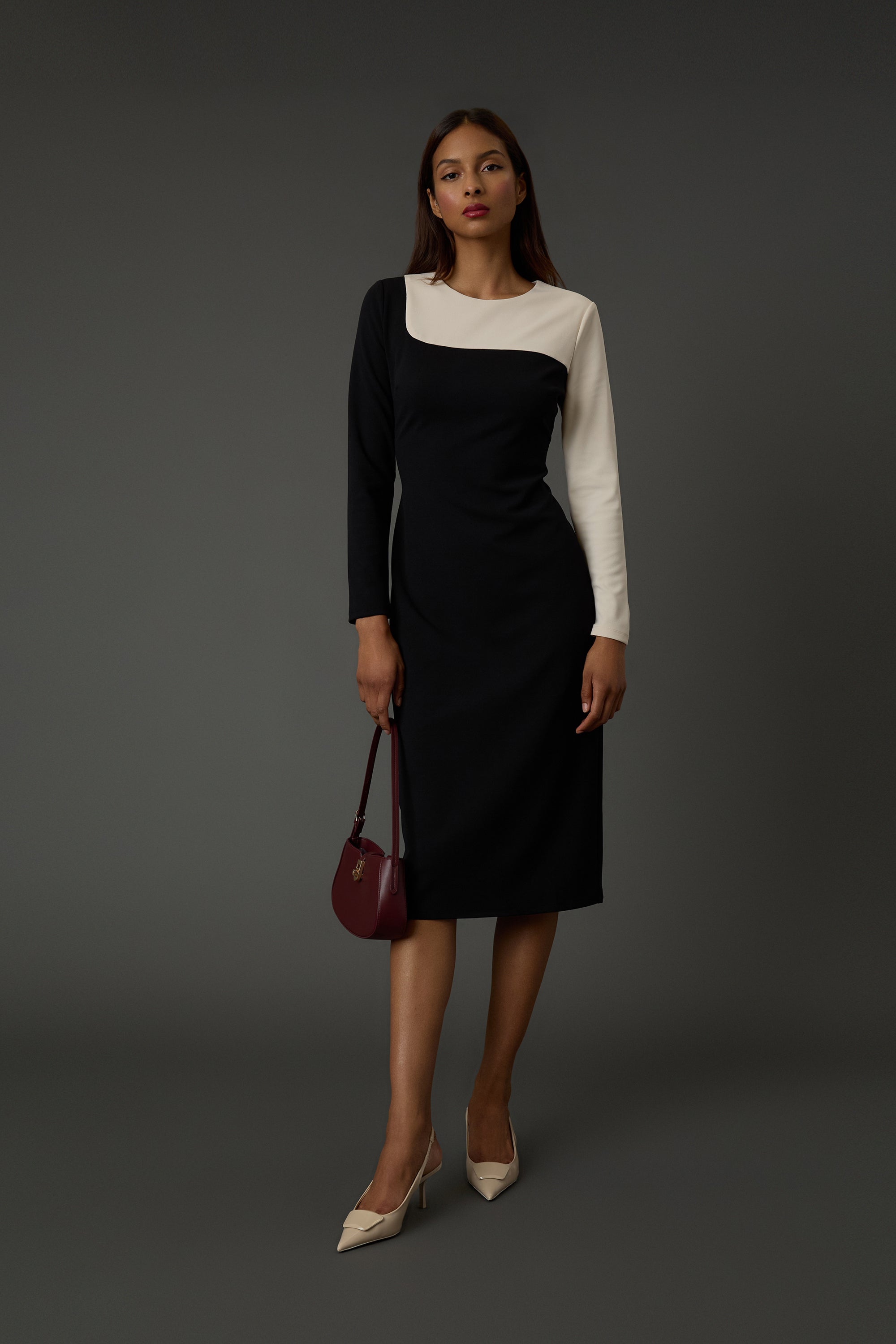 Kaba Black And White Dress Styles Elegant Knee-Length Dress Summer Office Church Attire, Womens Casual Kaba Black And White Dress Styles Elegant Knee-Length Dress Summer Office Church Attire, Womens Casual