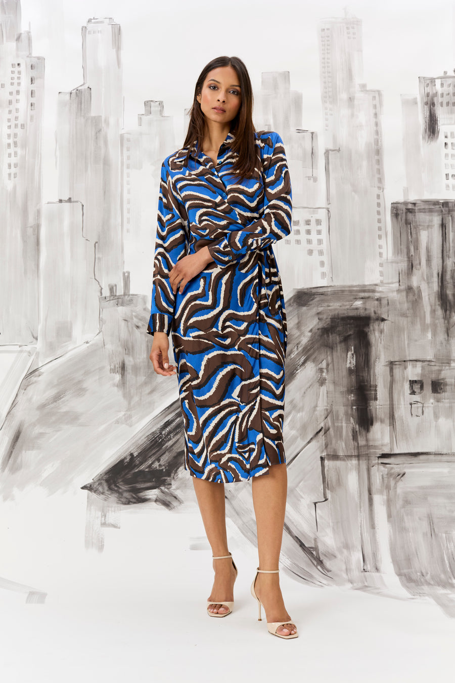 Luz Long Sleeve Midi Wrap