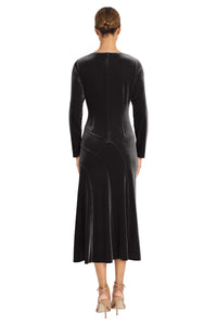 Arina Velvet Empire Midi  Dress - FINAL SALE