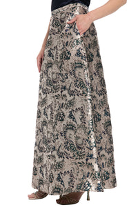 Waverly Skirt in Retro Metallic Jacquard
