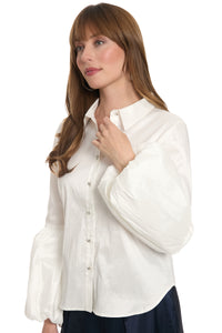 Cerah Blouse Lustrous Bubble Sleeve