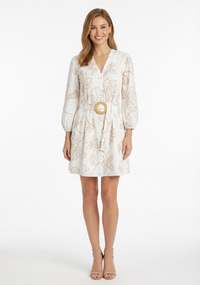 Dannie Cotton Bishop Sleeve Shirtdress