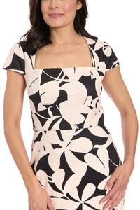 Safiya Floral Cap Sleeve Sheath Dress