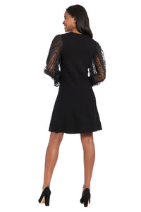 Dodie Sweater Dress with Lace Bishop Sleeves - FINAL SALE