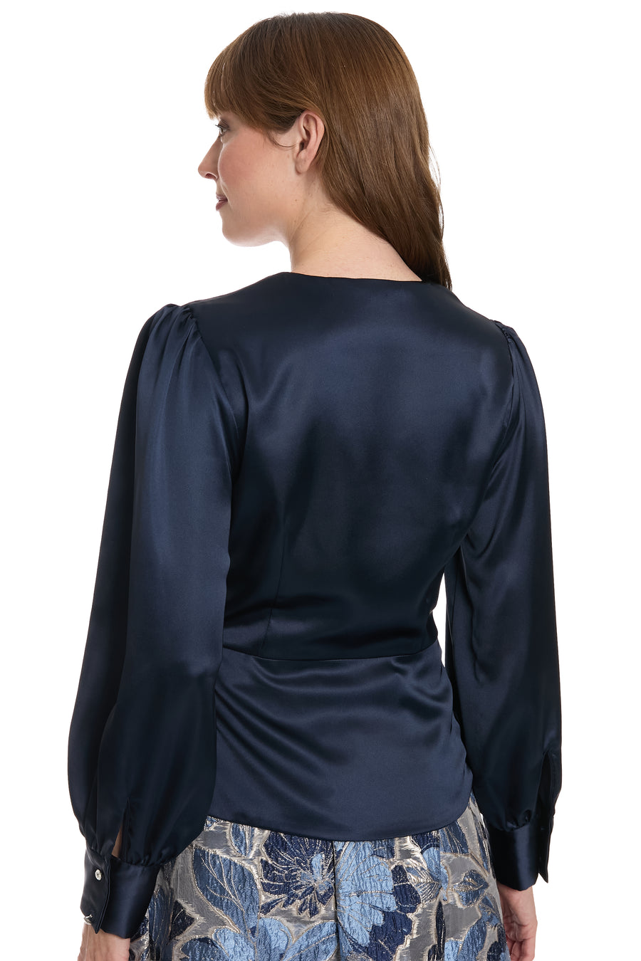 Amy Draped Top Wrap Satin