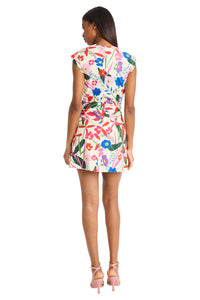 Kimora in Graceful Flowers Mini Fit & Flare Dress