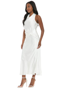 Glory Halter Cowl Neck Side Twist Midi
