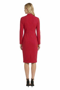 Livie Twist-Neck Keyhole Sheath Dress