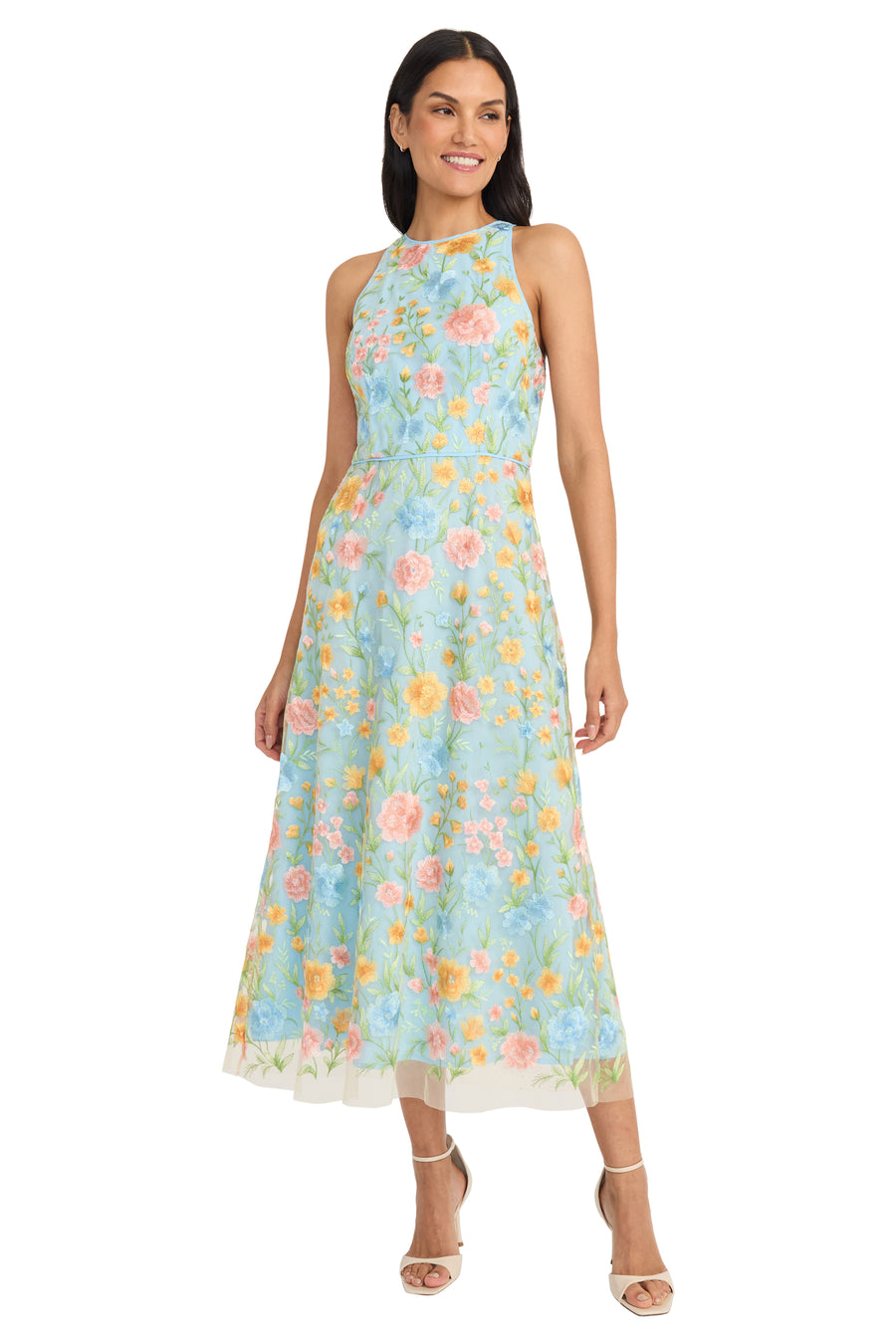 Constance Midi Sheath Dress in Bouquet Embroidery Constance Midi Sheath Dress in Bouquet Embroidery