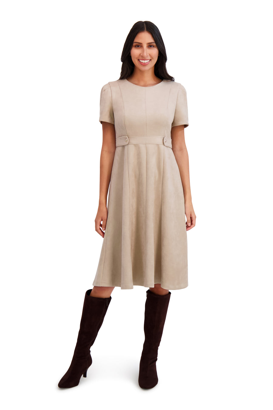 Quill with Short Sleeves in Suede