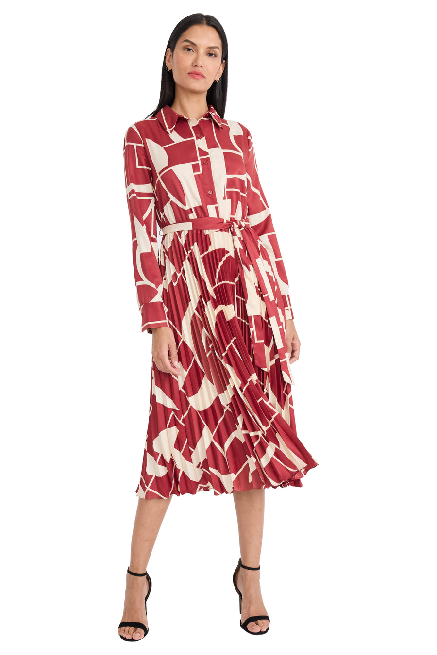 Ivana Pleated Shirtdress