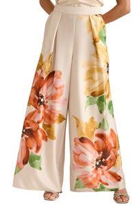 Astor Pleated Wide Leg Pant in Euphoric Blooms