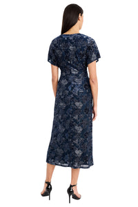 Aneesa in Metallic Florals Velvet