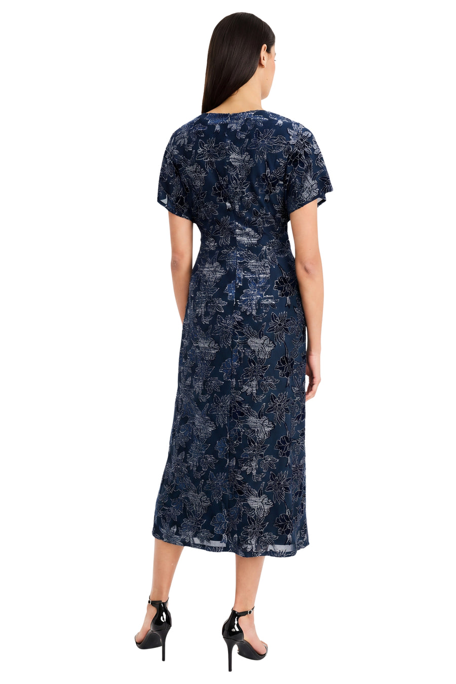 Aneesa in Metallic Florals Velvet