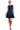 Nani Contrast Piped Pleated Dress in Navy