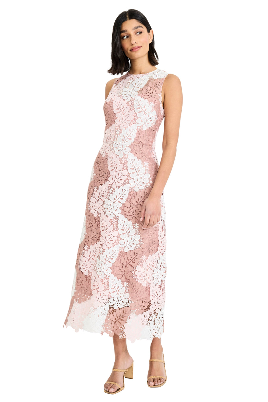 Rinna Ombre Sleeveless Lace Midi