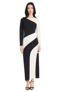 Juanita Long Sleeve Color Block Maxi - FINAL SALE