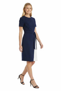 Lainy Colorblock Tie-Waist Dress