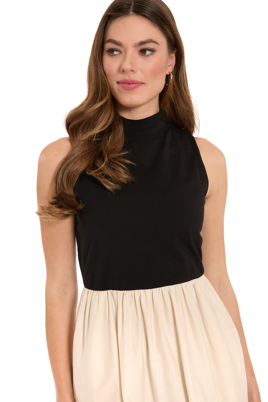 Nicola Knit Twofer Midi A-Line Sleeveless Dress | London Times Maggy London Nicola Knit Twofer Midi A-Line Sleeveless Dress | London Times Maggy London