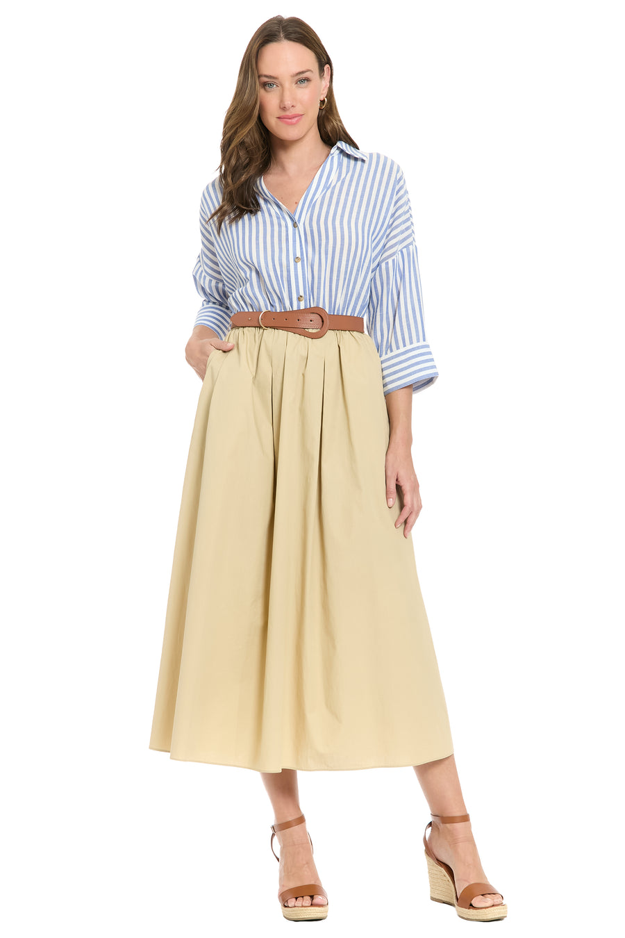 Chessy Belted Twofer Midi