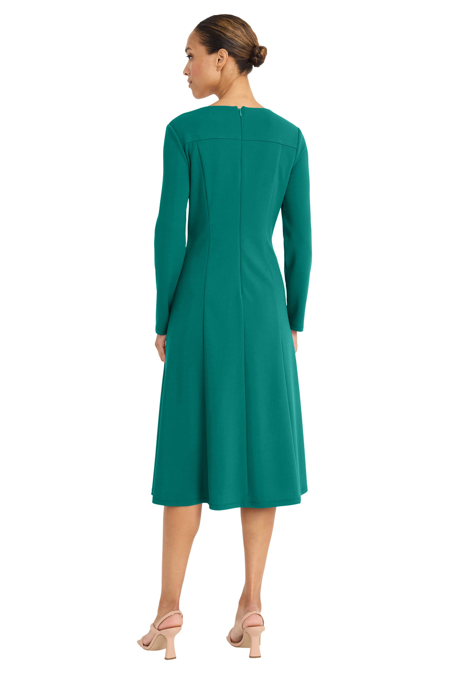 Terese Midi Fit & Flare Dress Fit and Flare Long Sleeve | Maggy London AVENTURINE / Standard / 2 Terese Midi Fit & Flare Dress Fit and Flare Long Sleeve | Maggy London AVENTURINE / Standard / 2