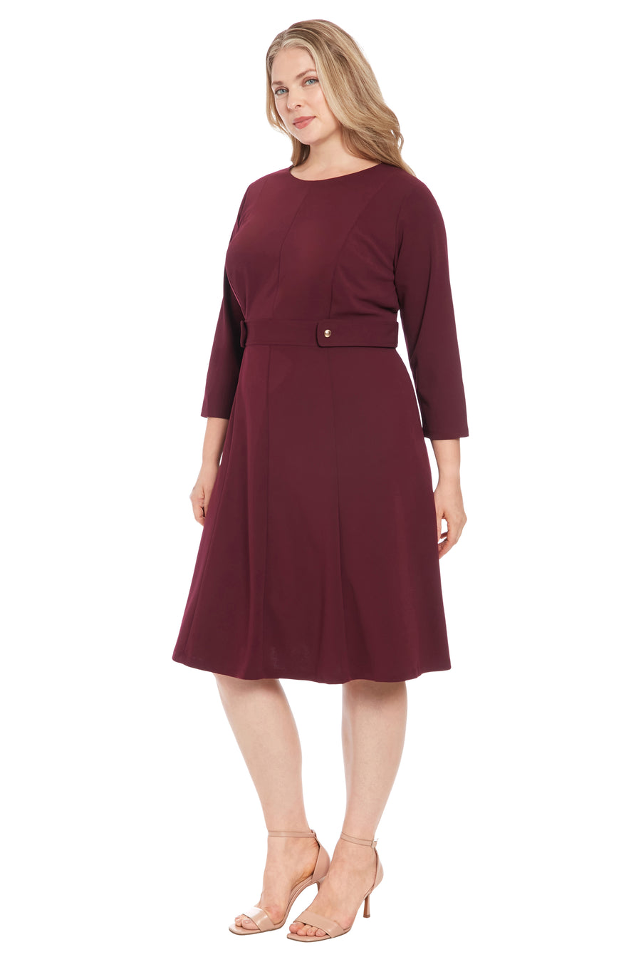 maggy london burgundy dress Maggy London Nikola Knit Dress in Burgundy | Women's Regular Size 2 | Polyester