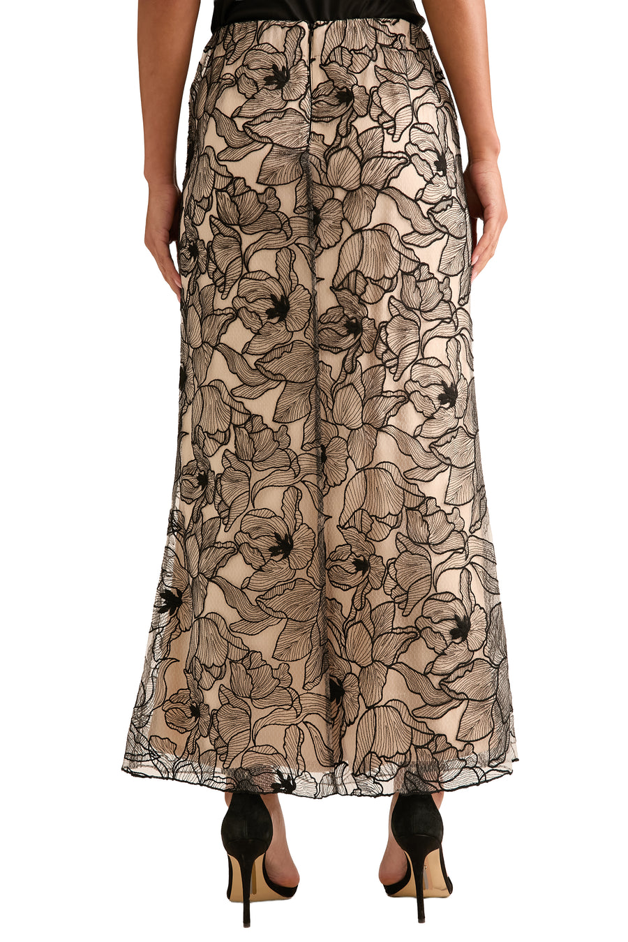 Madonna A-Line Embroidered Floor Length Skirt