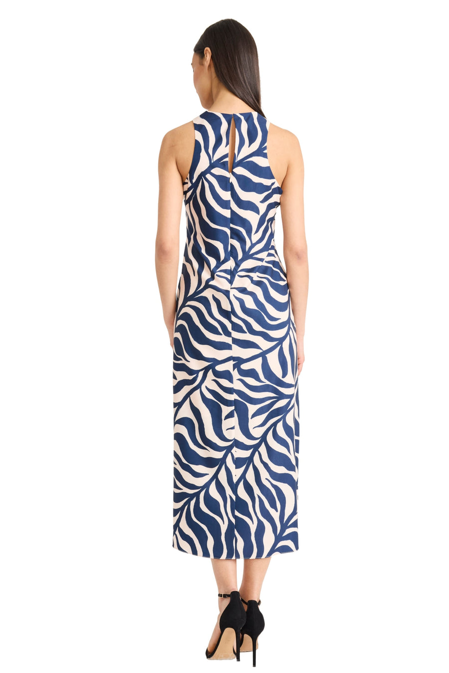 Quincy Midi Shift Dress in Leaf Wave