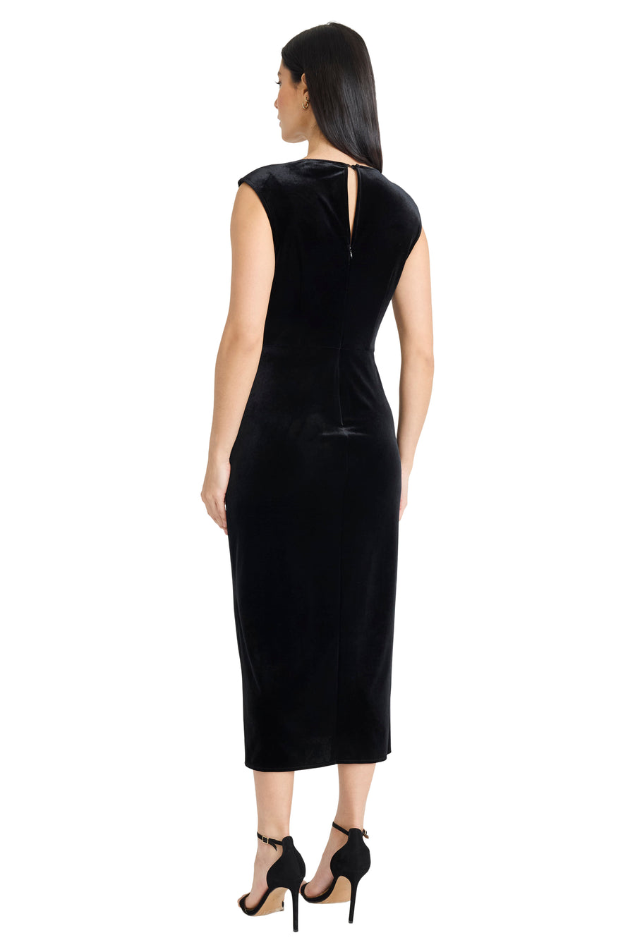 Suzanne Velvet Empire Belted Dress A-Line Cap Sleeve | Maggy London Suzanne Velvet Empire Belted Dress A-Line Cap Sleeve | Maggy London