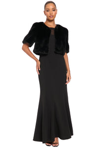 Chavelle Cropped Faux Fur Jacket