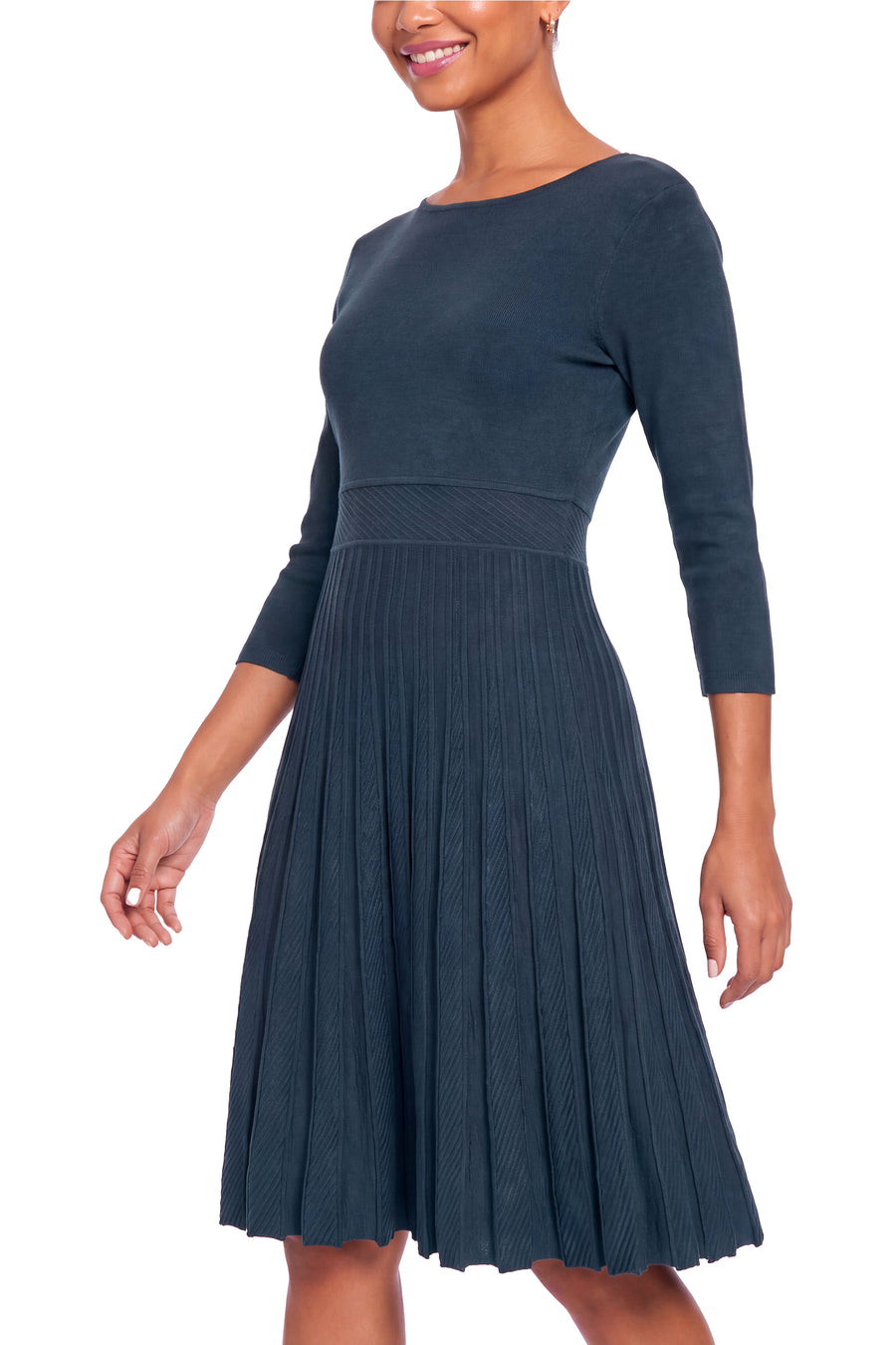 Sybil Pleated Sweater Dress