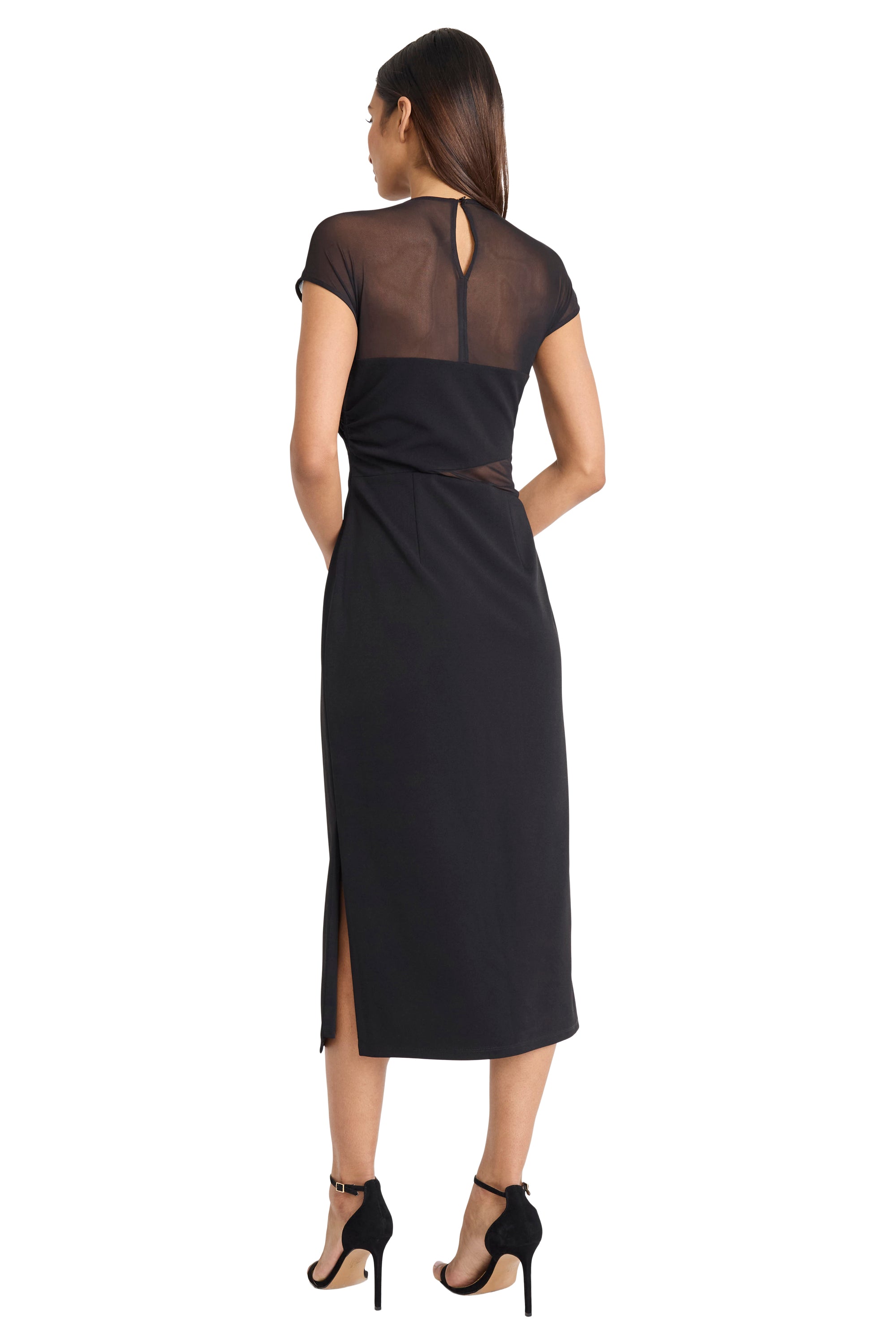 Oaklynn Midi Sheath Illusion Dress
