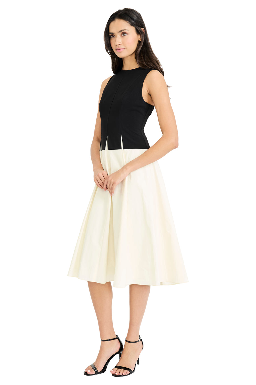Maggy London Women's Crew Neck Midi Dress - Winter White - 6 Maggy London Women's Crew Neck Midi Dress - Winter White - 6