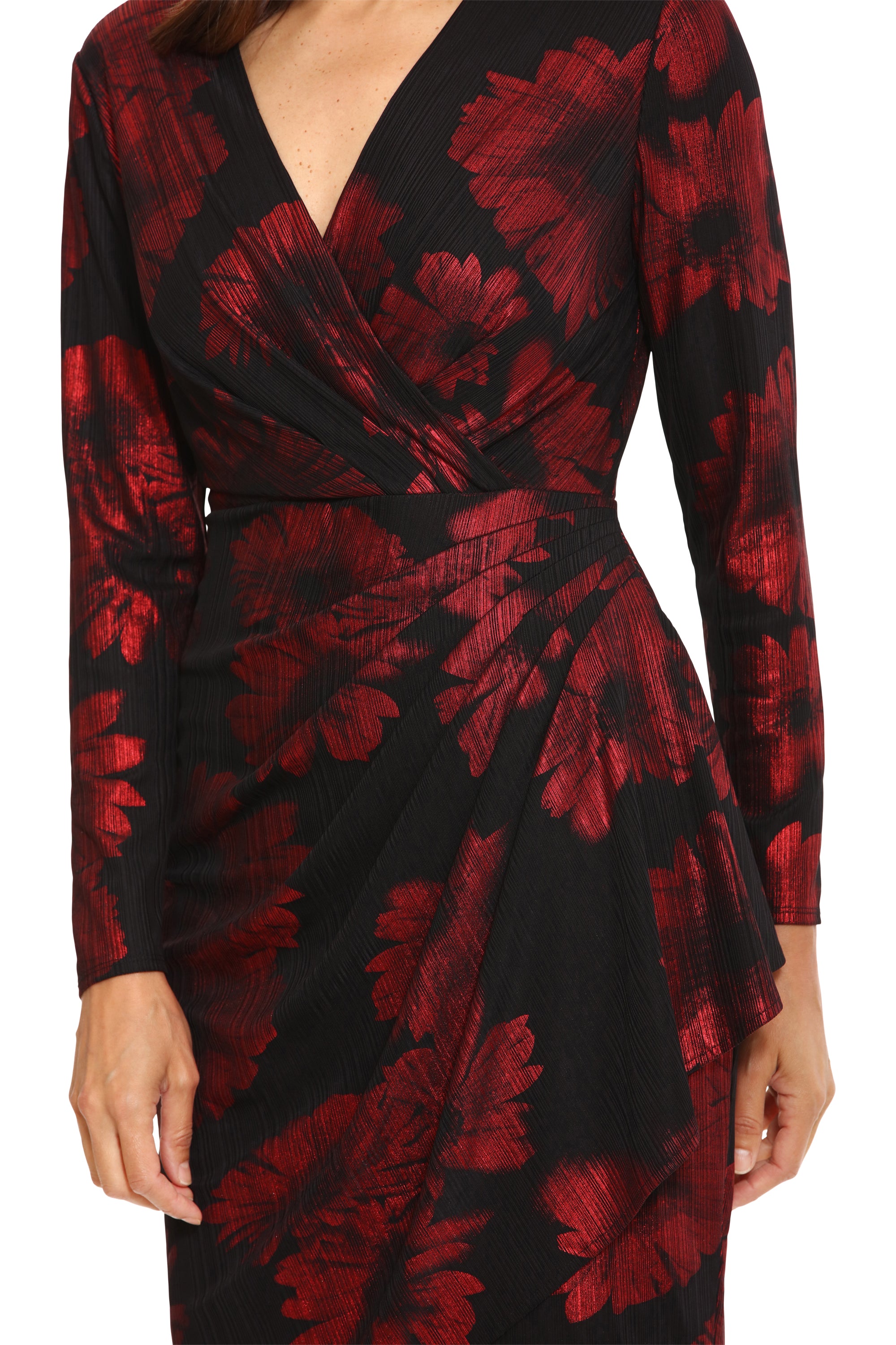 long sleeve maggy london dresses Maggy London Long Sleeve Dress with Pearl and Rhinestone Neck