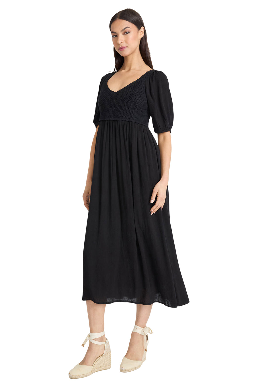 Edward V-Neck Midi Dress A-Line Short Sleeve | The Good Journey Maggy London Edward V-Neck Midi Dress A-Line Short Sleeve | The Good Journey Maggy London