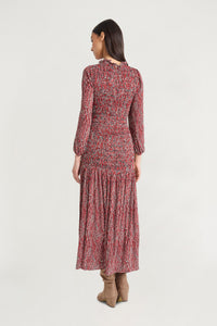 Samuel Printed Ruffled  Midi Dress
