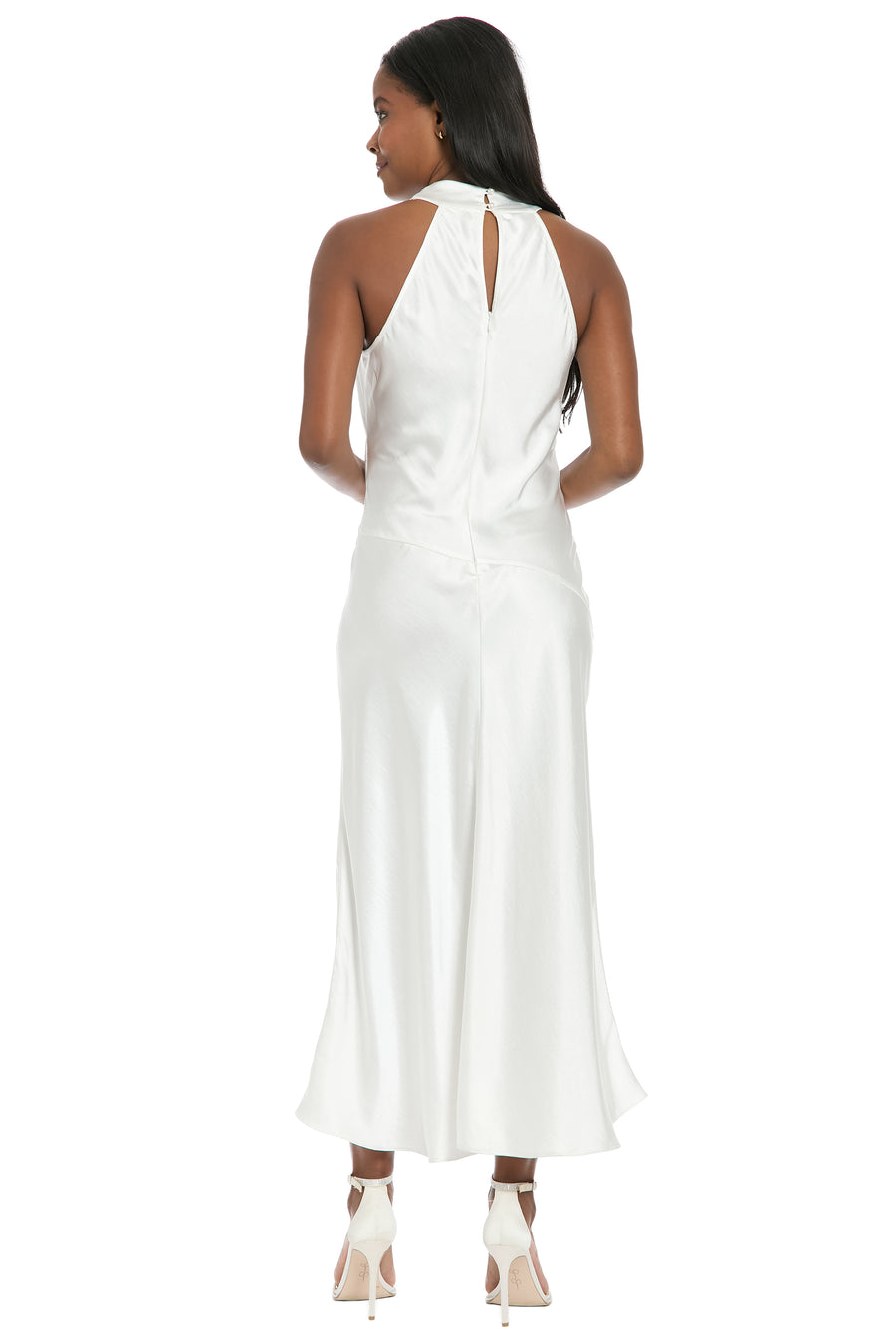 Glory Halter Cowl Neck Side Twist Midi
