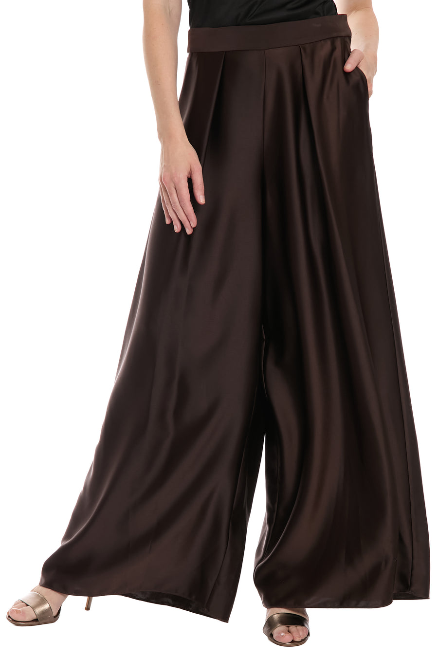 Astor Pleated Wide Leg Pant in Solid