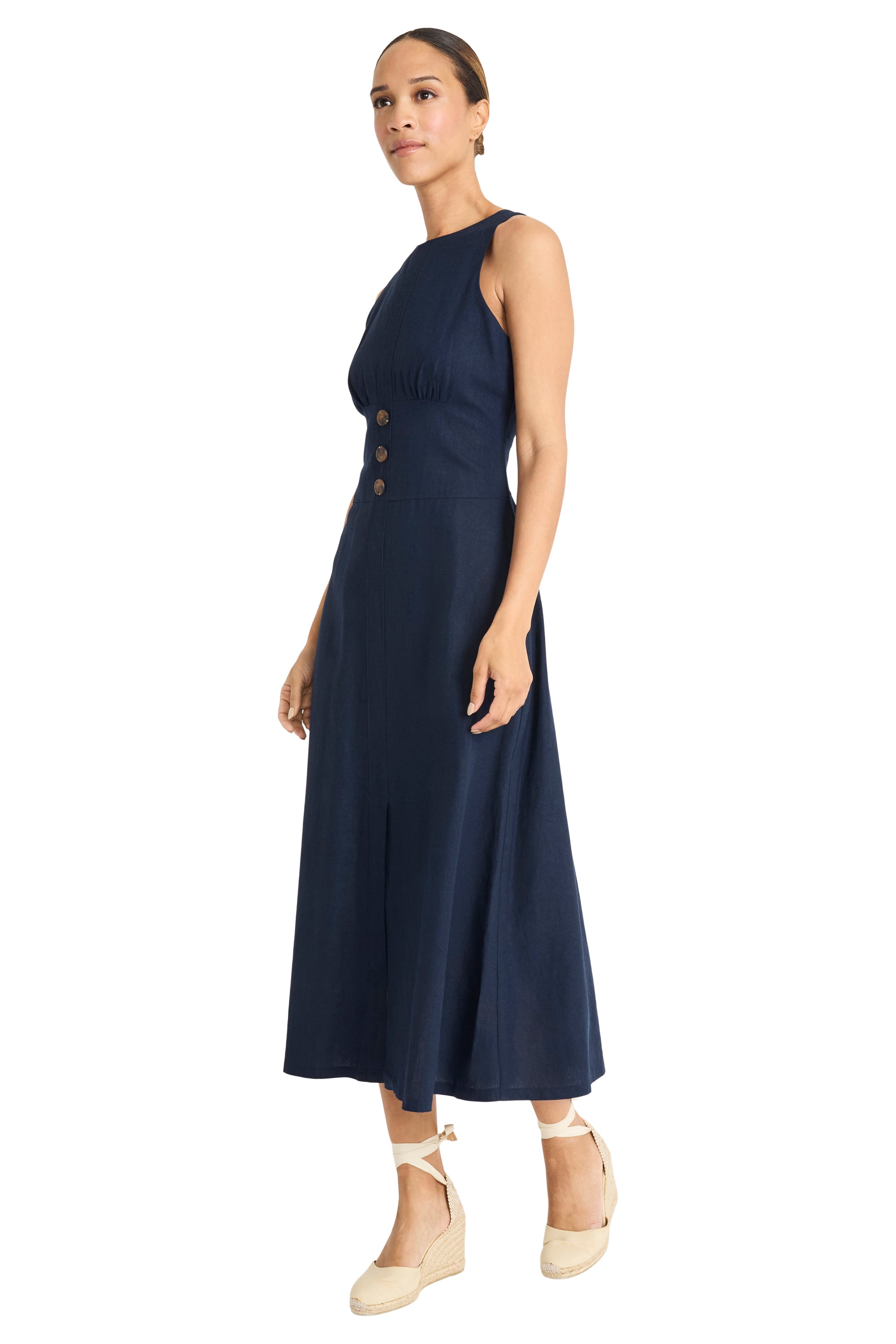 aje ursula midi dress Ursula A-Line Sleeveless Midi Dress