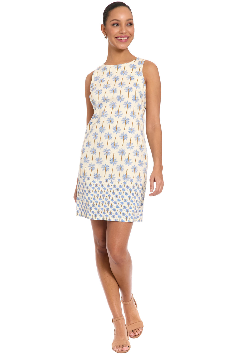Miranda Cotton Shift in Palm Field Border