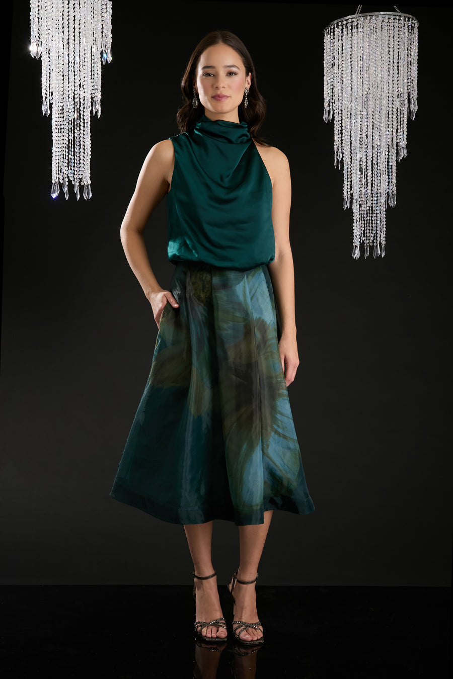 Harlem Pleated Midi Skirt