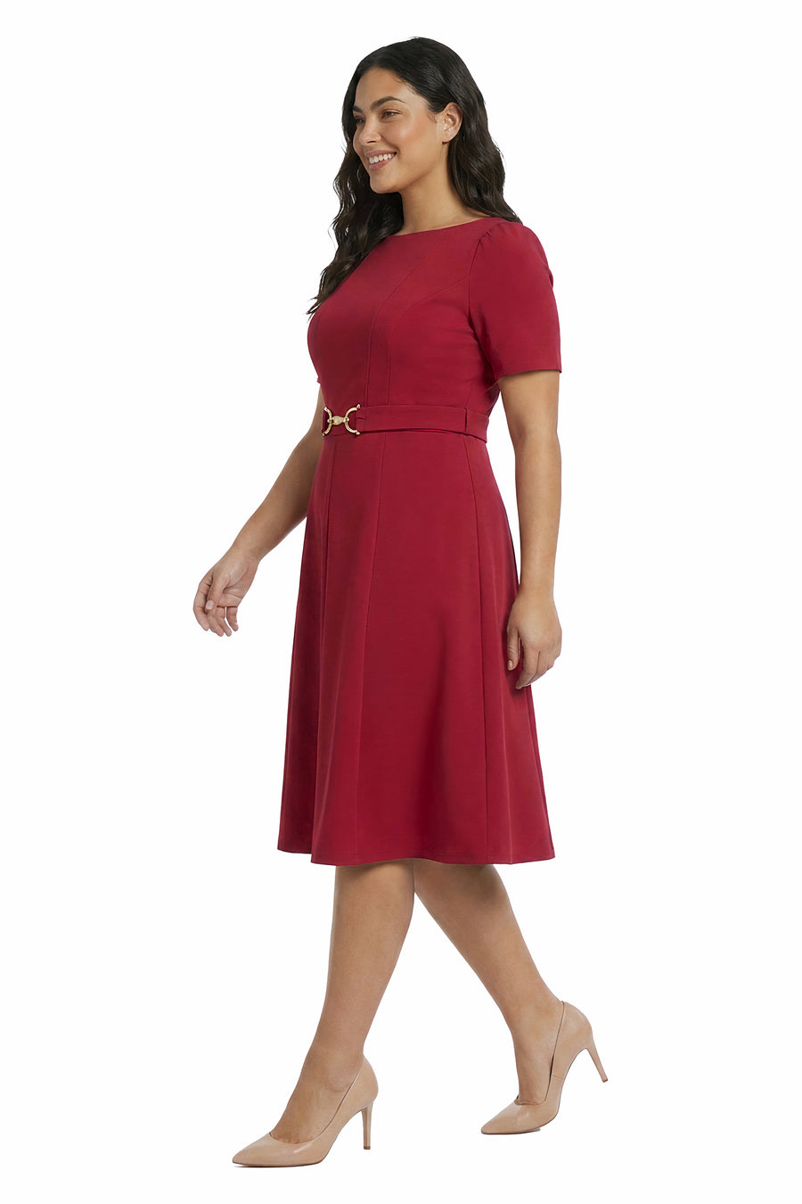 Quill Side Tab Dress with Buckle