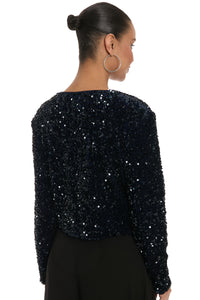 Kennedy Sequin Bow Cardigan