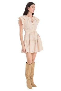 Lex Fit and Flare Short Sleeve Mini Dress