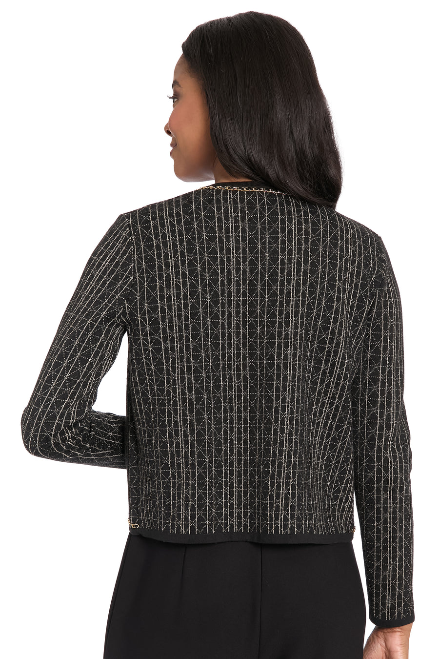 Earl Gold Chain Sweater Cardigan – Maggy London