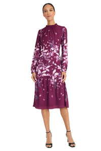 Kiri in Effervescent Blooms Below the Knee A-Line Dress