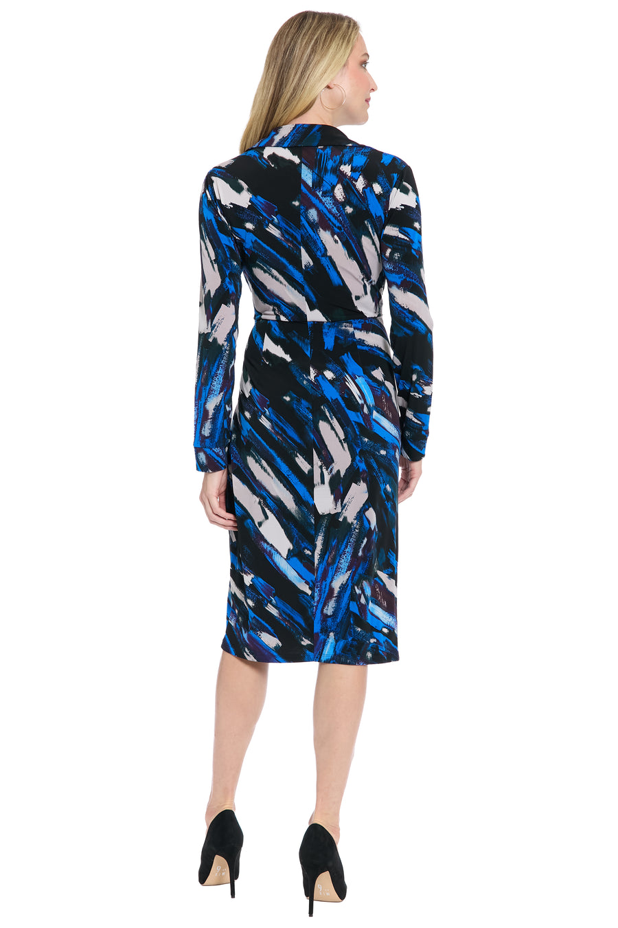 Rhea Sheath Criss-Cross Collared Midi Dress