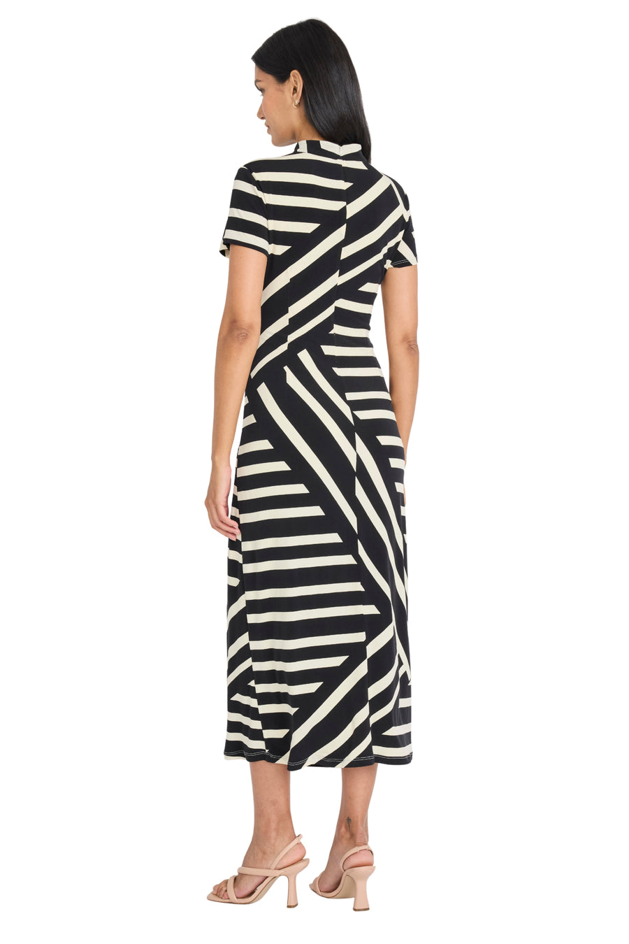 Darya Mock Neck Printed Maxi Dress A-Line Short Sleeve | Donna Morgan Maggy London Darya Mock Neck Printed Maxi Dress A-Line Short Sleeve | Donna Morgan Maggy London