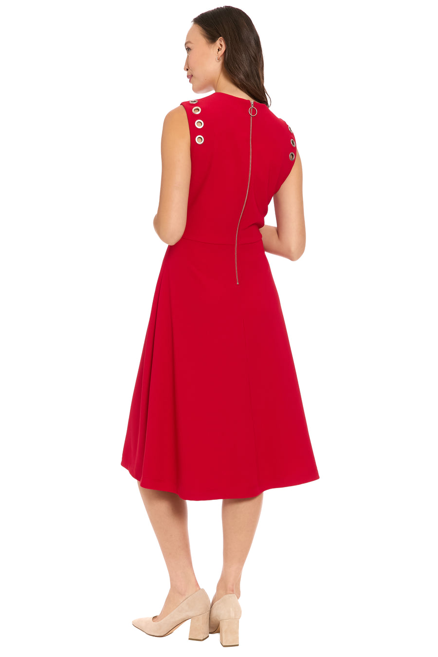 Filippa Metal Detail Crew Neck Fit & Flare